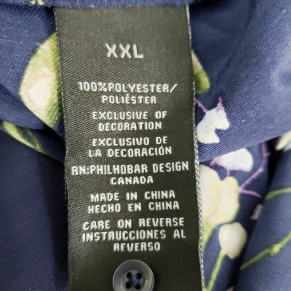 Nicole Miller Sheath Dress Navy Floral Drawstring - Picture 7 of 12